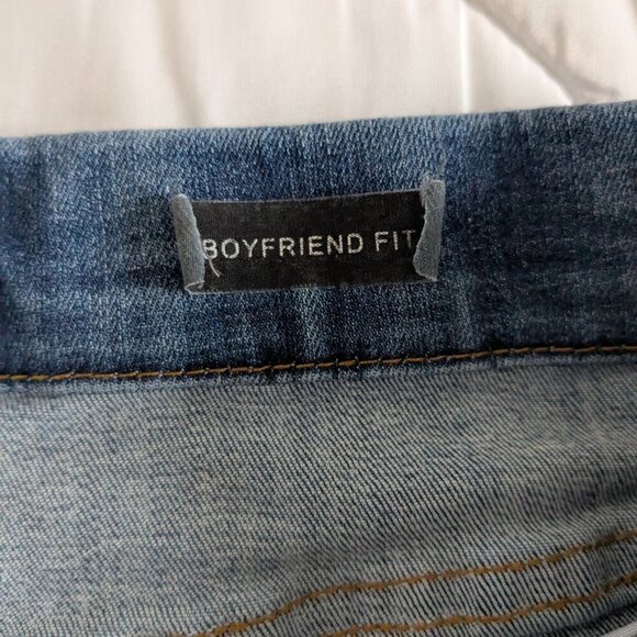 Judy Blue Jeans Women's 32 Blue Boyfriend Pull on Denim Destroyed Jegging Relax - Picture 6 of 16